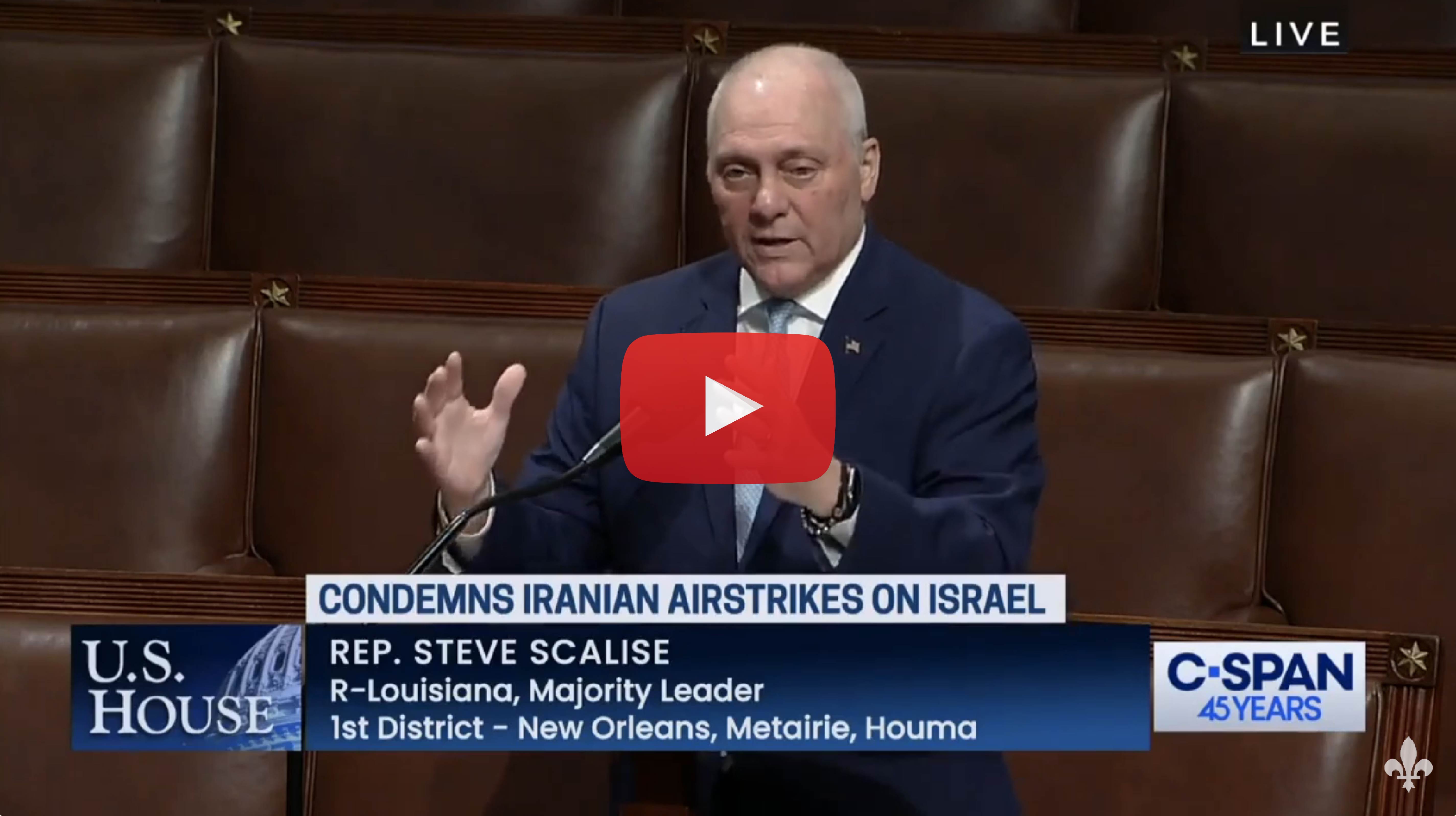 Scalise: House Republicans are Standing with Israel Against Evil