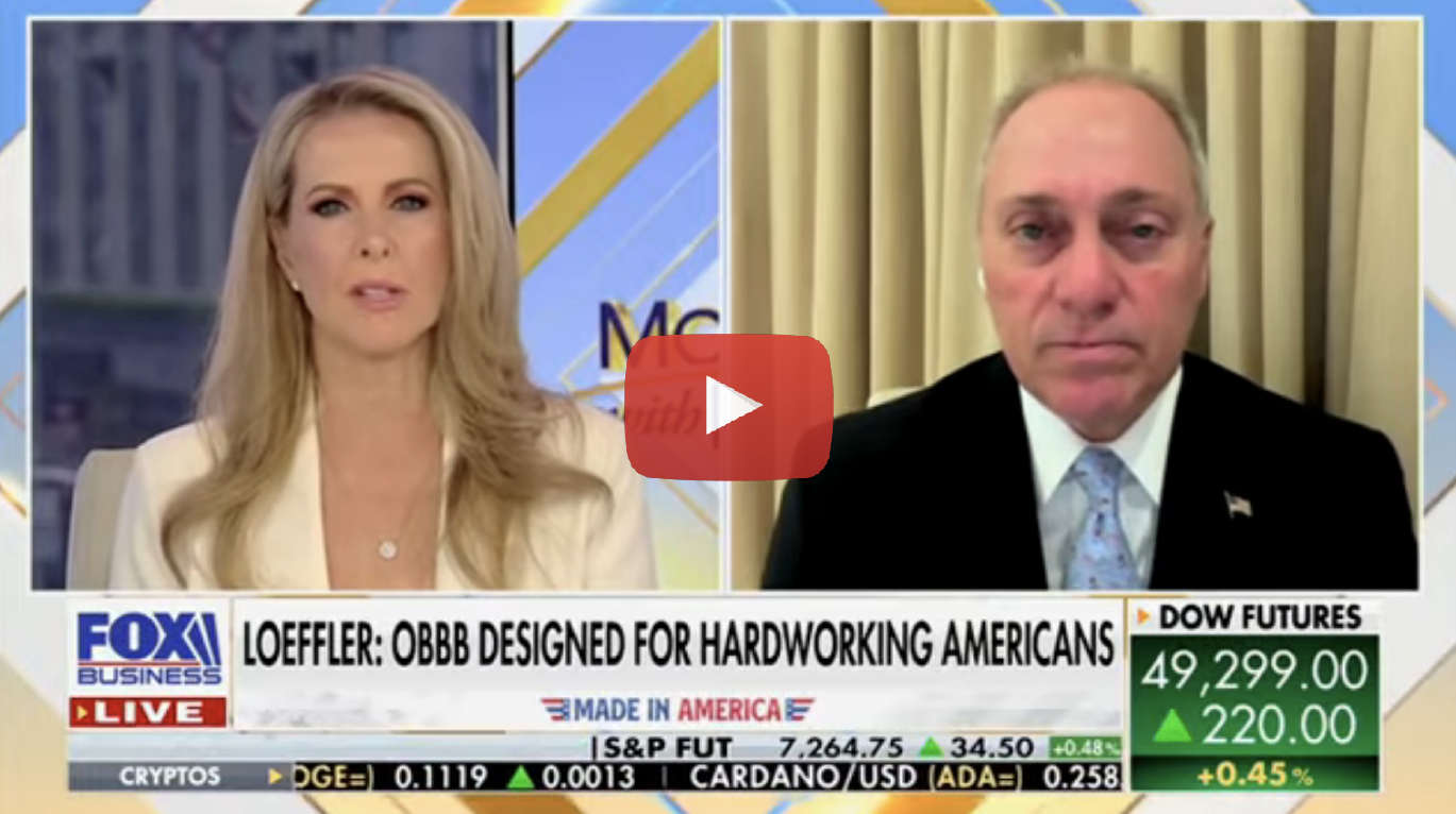 Scalise Touts GOP Wins for Small Businesses, Farmers, and Working Families