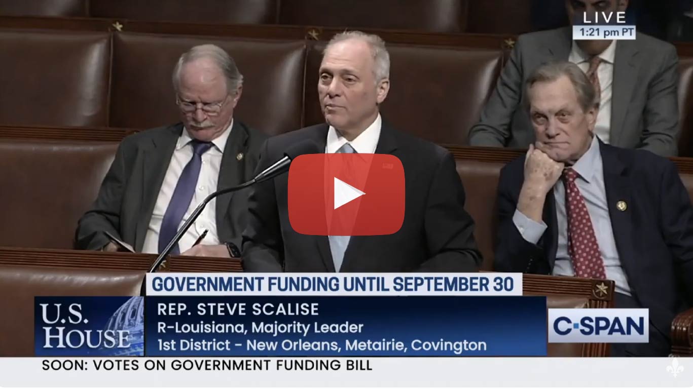 Scalise on House Republicans Voting to Keep the Government Open